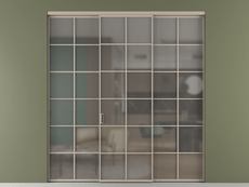 Перегородка Formato внутри проёма 3 створки