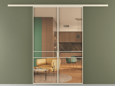 Перегородка Formato вдоль стены двустворчатая