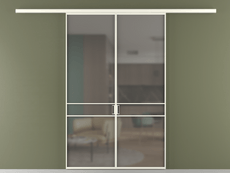 Перегородка Formato вдоль стены 2 створки