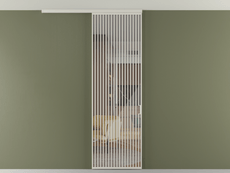 Перегородка Формато вдоль стены на потолок 1 створка