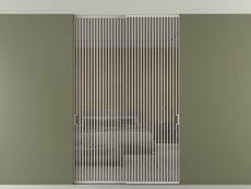 Перегородка Formato внутри проёма скрытое крепление в потолок 2 створки