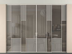 Перегородка Мозаик внутри проёма скрытое крепление в потолок 4 створки