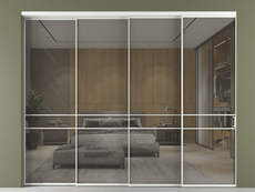 Перегородка Formato внутри проёма 4 створки с синхронным механизмом