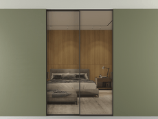 Перегородка Formato внутри проёма скрытое крепление в потолок 2 створки