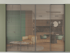 Перегородка Формато внутри проёма скрытое крепление в потолок 4 створки