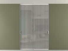 Перегородка Formato внутри проёма скрытое крепление в потолок 2 створки