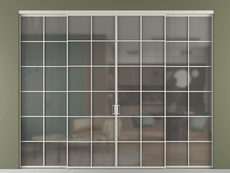 Перегородка Formato внутри проёма 4 створки