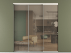 Перегородка Формато внутри проёма 3 створки с синхронным механизмом