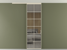 Перегородка Formato вдоль стены на потолок 1 створка