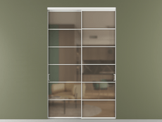 Перегородка Formato внутри проёма 2 створки