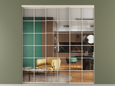 Перегородка Формато внутри проёма 3 створки с синхронным механизмом