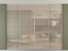 Перегородка Формато внутри проёма скрытое крепление в потолок 4 створки