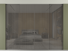 Перегородка Formato внутри проёма скрытое крепление в потолок 4 створки