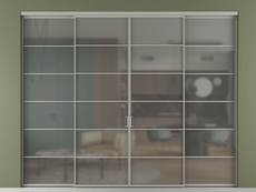 Перегородка Formato внутри проёма 4 створки