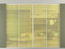 Перегородка Формато внутри проёма скрытое крепление в потолок 4 створки