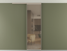 Перегородка Formato вдоль стены на потолок 1 створка