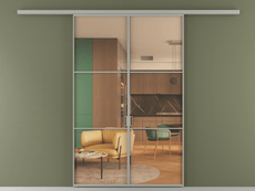 Перегородка Формато вдоль стены 2 створки