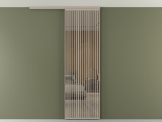 Перегородка Formato вдоль стены на потолок 1 створка