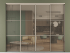 Перегородка Formato внутри проёма 4 створки