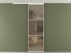 Перегородка Formato вдоль стены на потолок 1 створка