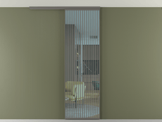 Перегородка Formato вдоль стены на потолок 1 створка