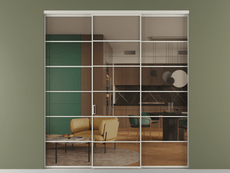 Перегородка Formato внутри проёма 3 створки