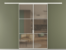 Перегородка Formato вдоль стены 2 створки