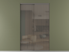 Перегородка Formato внутри проёма 2 створки