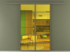 Перегородка Формато вдоль стены 2 створки