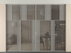 Перегородка Мозаик внутри проёма скрытое крепление в потолок 4 створки