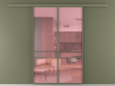 Перегородка Formato вдоль стены 2 створки