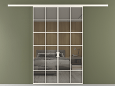 Перегородка Formato вдоль стены 2 створки