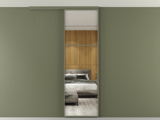 Перегородка Formato вдоль стены на потолок 1 створка