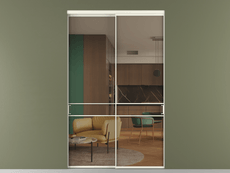 Перегородка Formato внутри проёма 2 створки