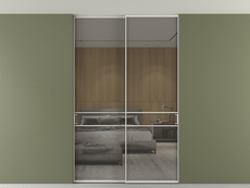 Перегородка Formato внутри проёма скрытое крепление в потолок 2 створки