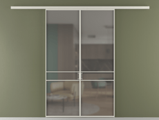 Перегородка Formato вдоль стены 2 створки