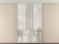 Перегородка Мозаик вдоль стены на потолок 2 створки