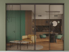 Перегородка Формато внутри проёма 4 створки