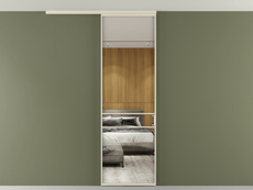 Перегородка Formato вдоль стены на потолок 1 створка