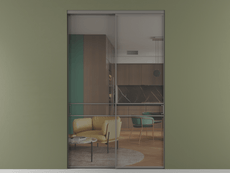 Перегородка Formato внутри проёма 2 створки