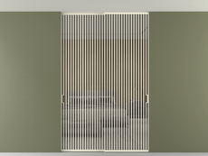 Перегородка Formato внутри проёма скрытое крепление в потолок 2 створки