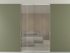 Перегородка Formato внутри проёма скрытое крепление в потолок 2 створки