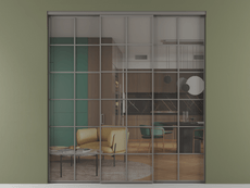 Перегородка Формато внутри проёма 3 створки