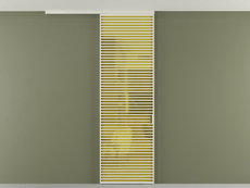 Перегородка Формато вдоль стены на потолок 1 створка