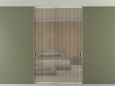 Перегородка Формато внутри проёма скрытое крепление в потолок 2 створки