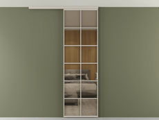 Перегородка Formato вдоль стены на потолок 1 створка