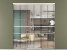 Перегородка Formato внутри проёма 3 створки