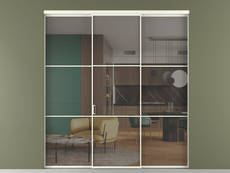 Перегородка Formato внутри проёма 3 створки