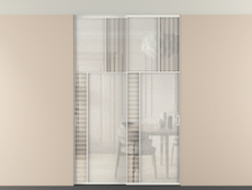 Перегородка Mosaic внутри проёма скрытое крепление в потолок 2 створки