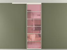 Перегородка Formato вдоль стены на потолок 1 створка